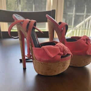 Elegant Red Platform Heels